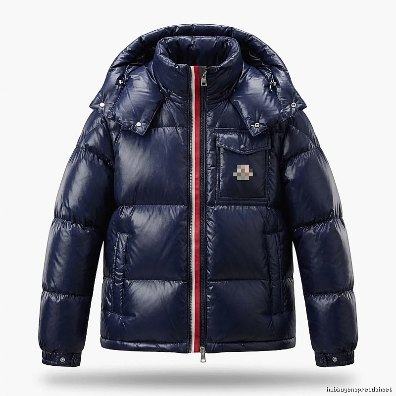Moncler's classic style fashionable dark blue down jacket