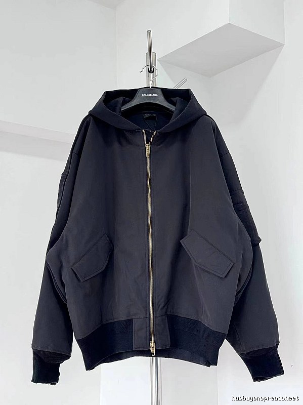 Navy Hooded Bomber Jacket for layering