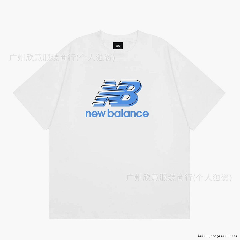 New Balance Casual Printed White Short-sleeve T-shirt
