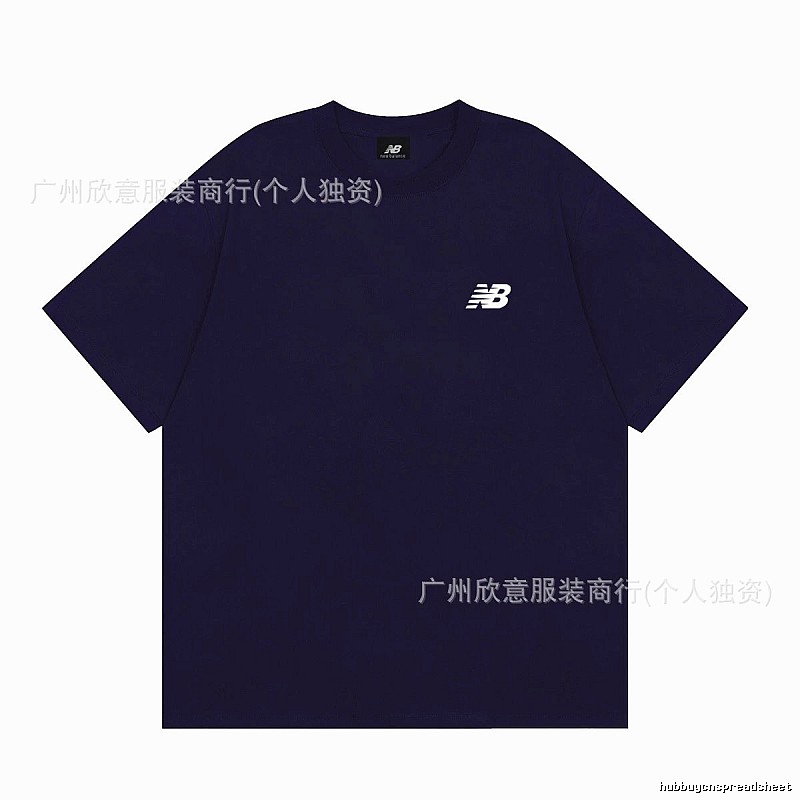 New Balance Casual Series Minimalist Style Navy Blue Short-sleeve T-shirt