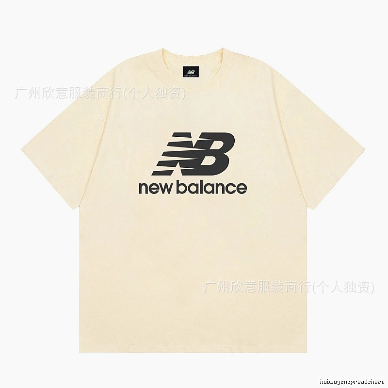 New Balance Classic Casual Style Apricot Beige Short Sleeve T-Shirt