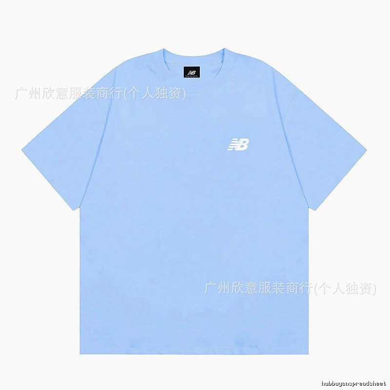 New Balance Classic Minimalist Style Light Blue Short-sleeve T-shirt