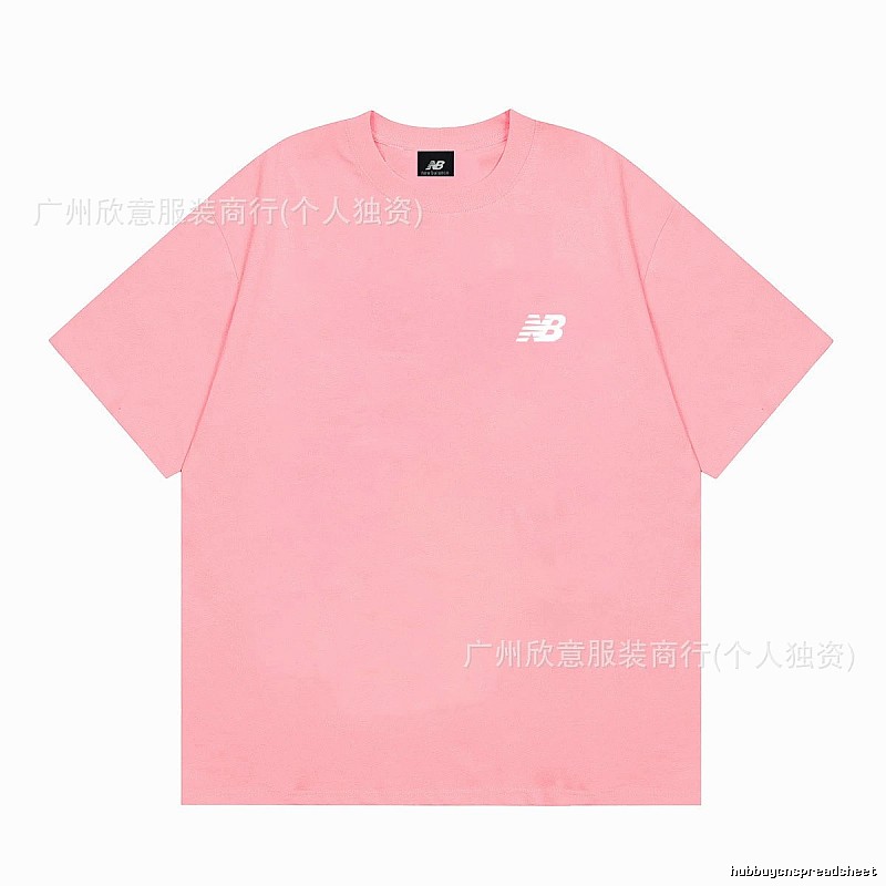 New Balance Minimalist Casual Style Pink Short-sleeve T-shirt