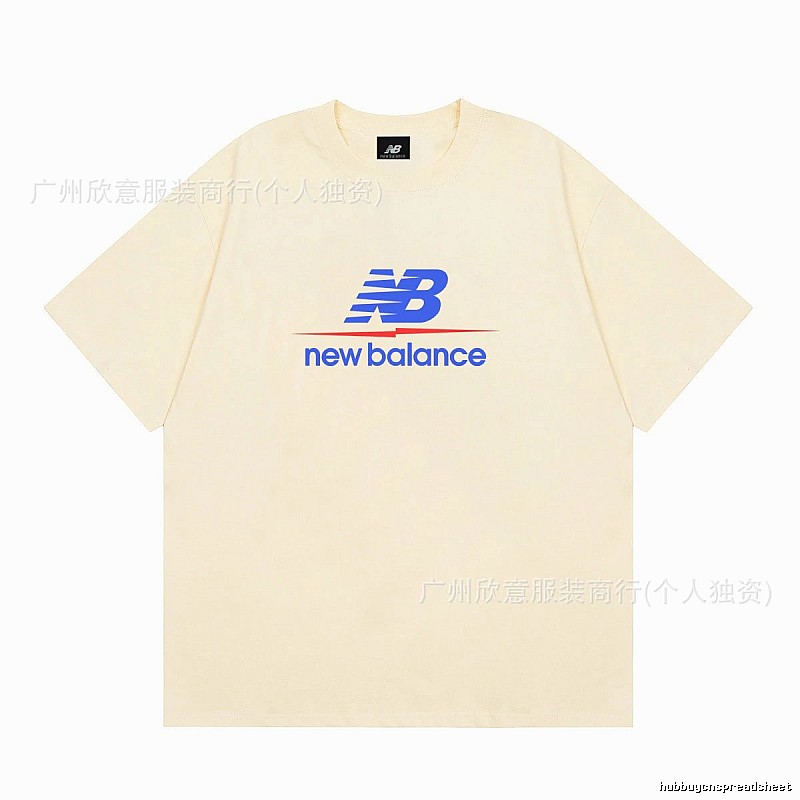 New Balance Printed Casual-style Light Beige Short-Sleeve T-Shirt