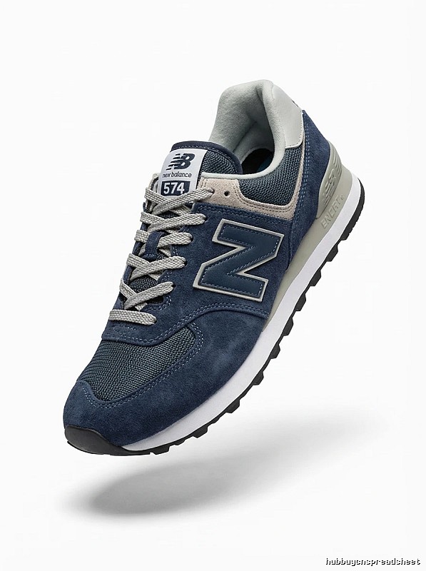 New Balance retro dark blue sports shoes