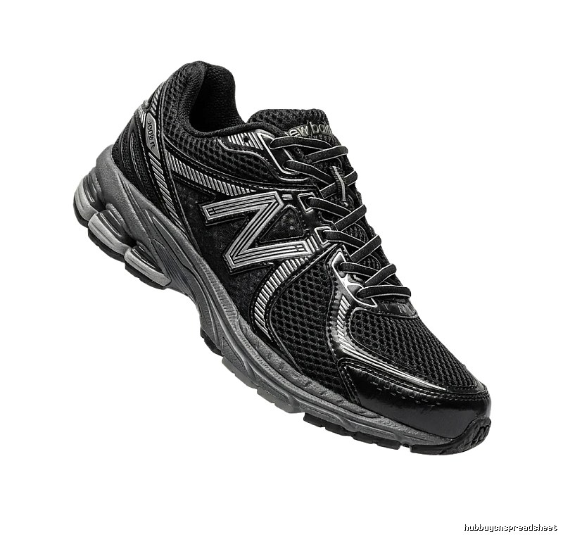 New Balance retro-style black and grey sports shoes