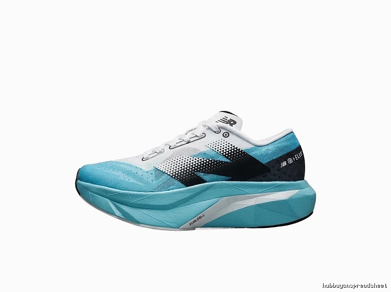 New Balance retro-style blue and white shoes