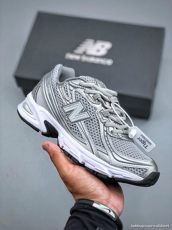New Balance Silver Running Shoes with Wide Cushioned Base