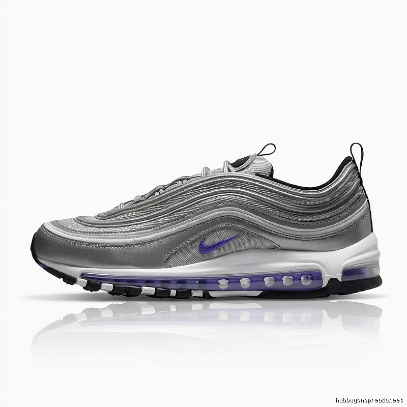 Nike Air Max 97 Silver Purple Trend Running Shoes
