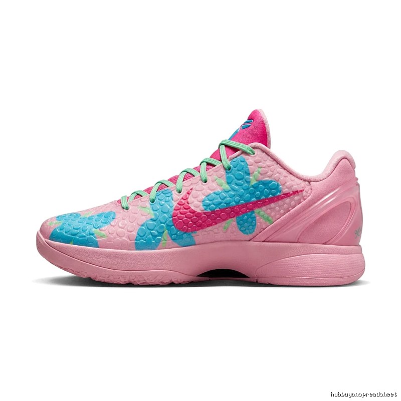 Nike floral-style pink sports shoes