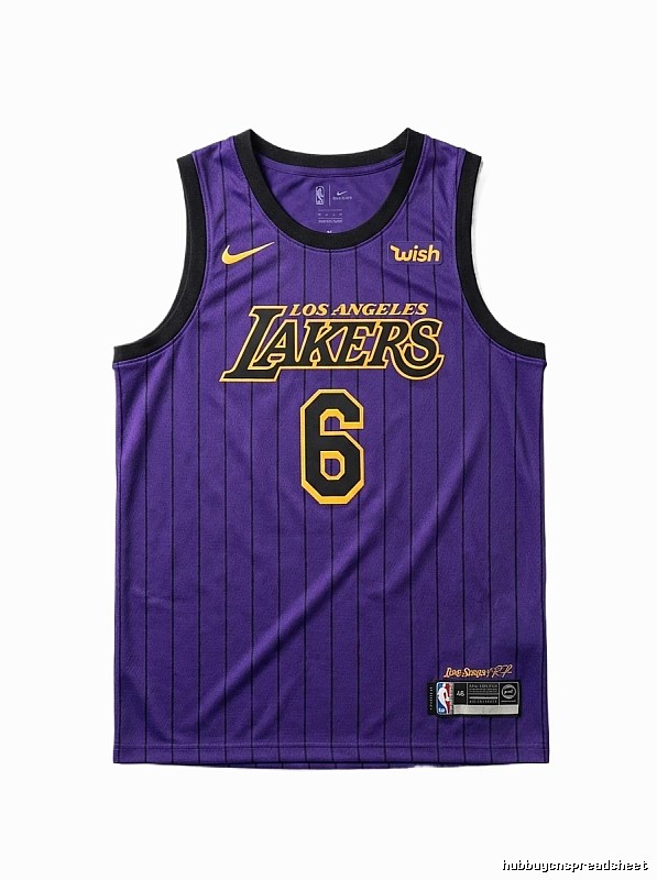 Nike LBJ Lakers purple jersey