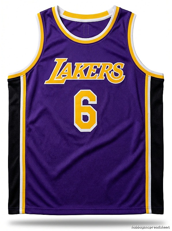 Nike LeBron James purple and gold Lakers jersey