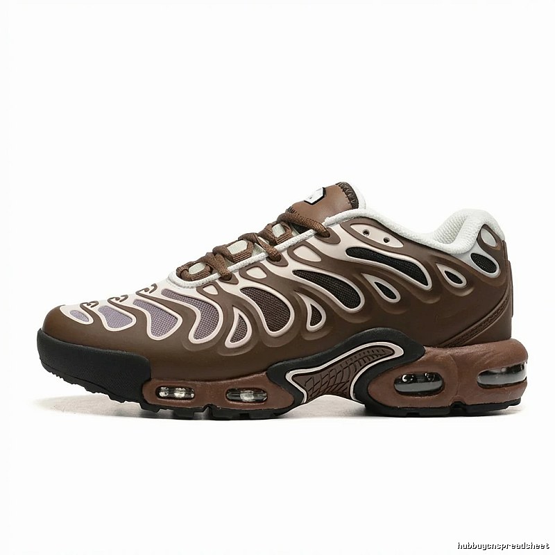 Nike retro brown and white sports shoes