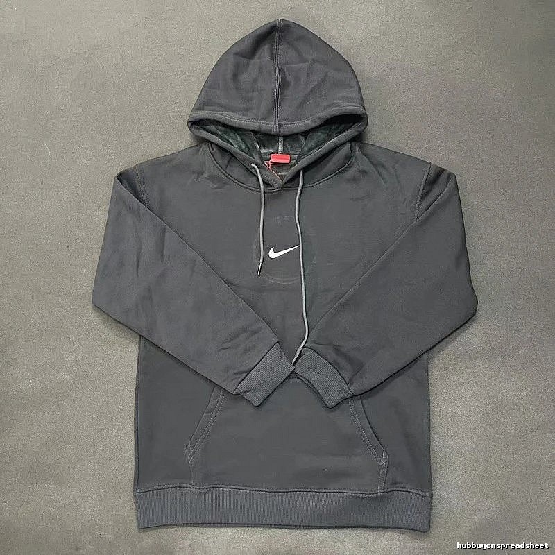 Nike Small-Logo Detail Gray Zip Hoodie Downtown Style Swoosh