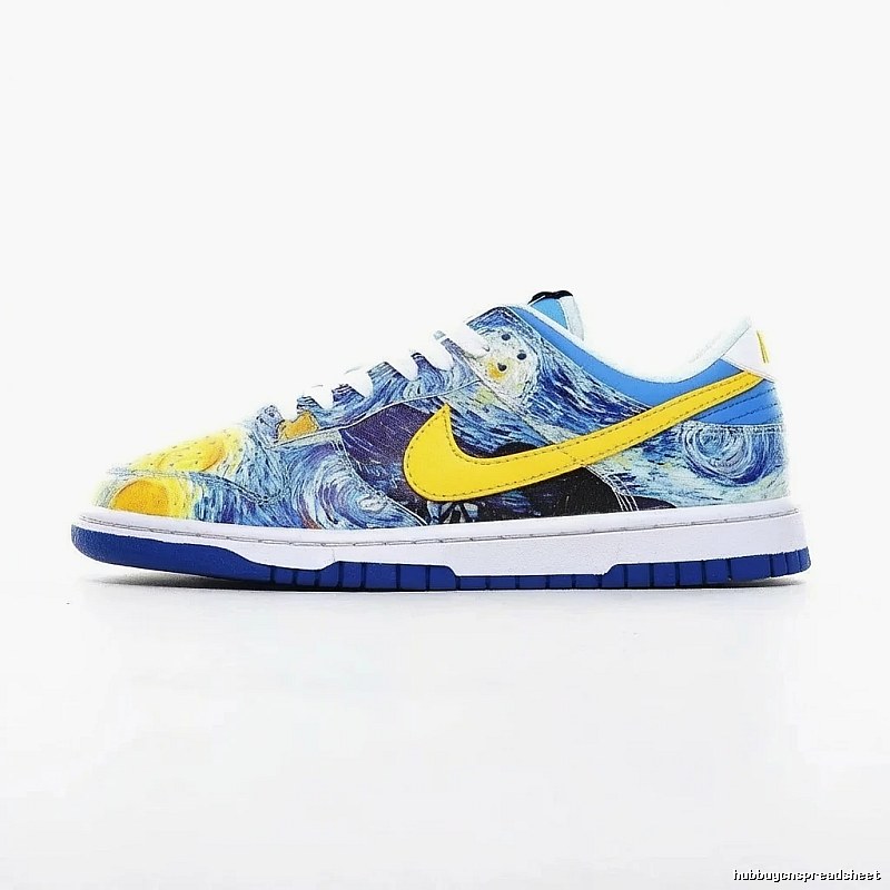 Nike  Van Gogh Co-branded Blue and Yellow Casual Shoes