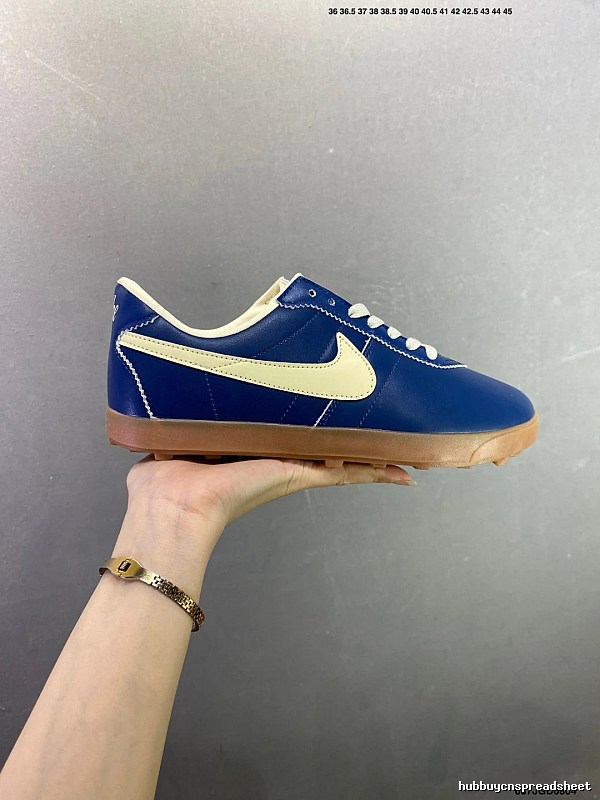 Nike Waffle-Sole Runners, Blue and Cream and Slim Mesh Upper
