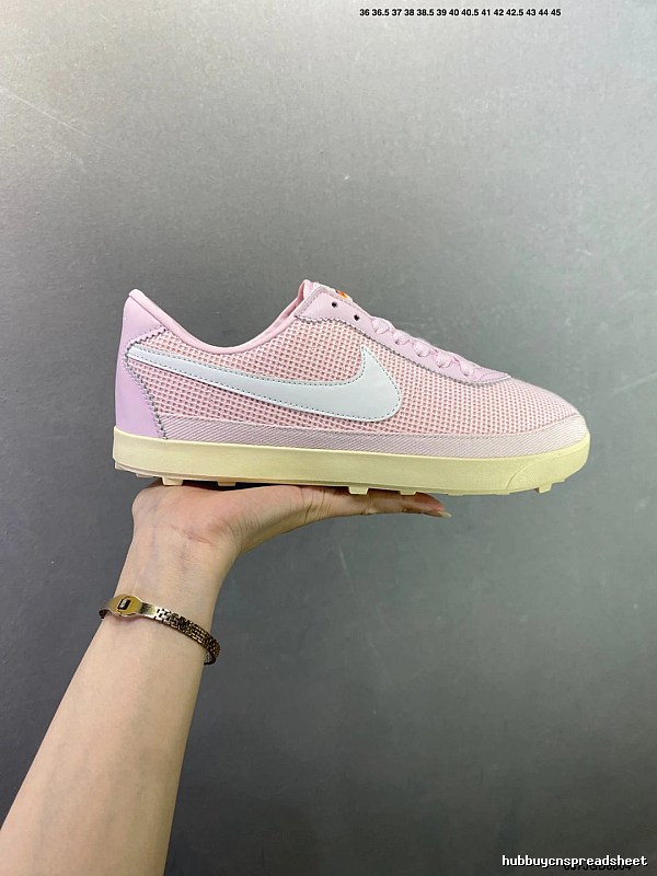 Nike Waffle-Sole Runners in Pink with Sculpted Cushioning