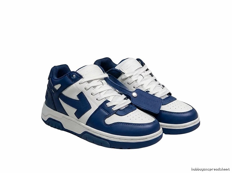 Off-White Blue and White Sporty Sneakers