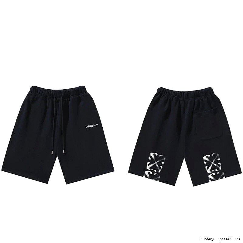 Off-White minimalist style black shorts