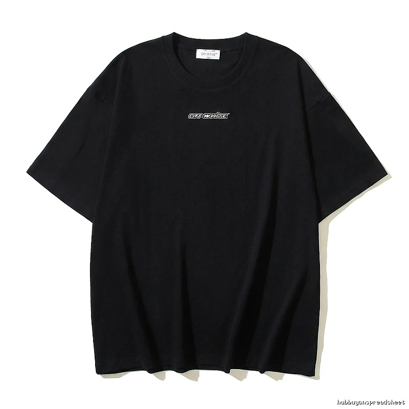 Off-White minimalist style black T-shirt