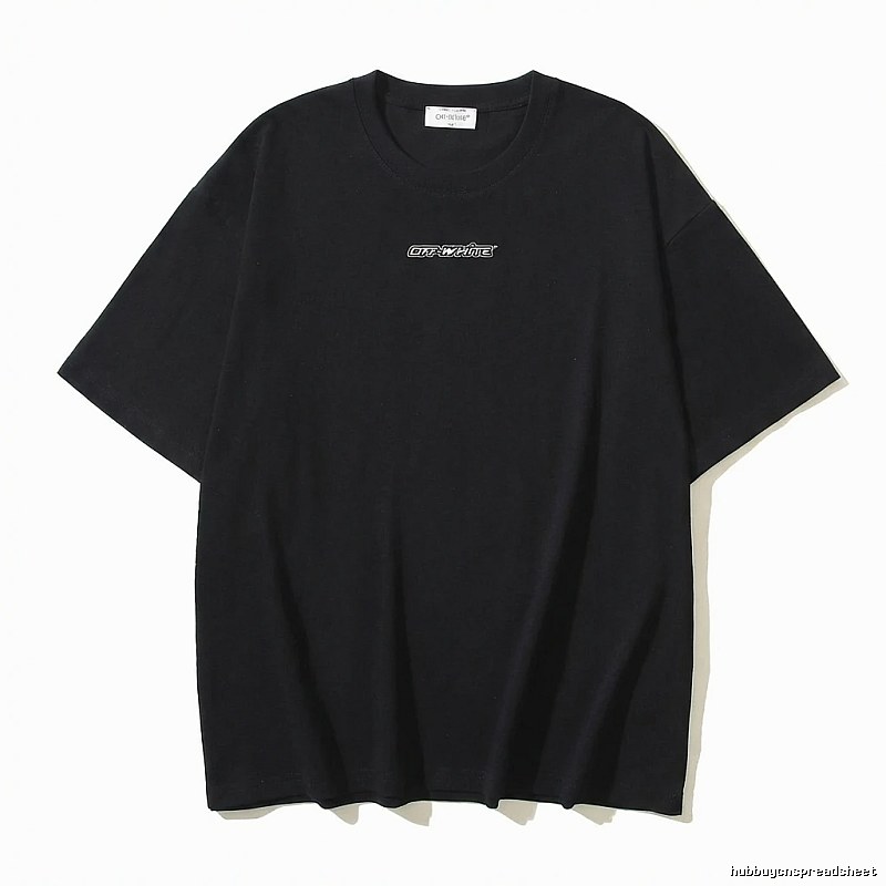 Off-White minimalist style black T-shirt