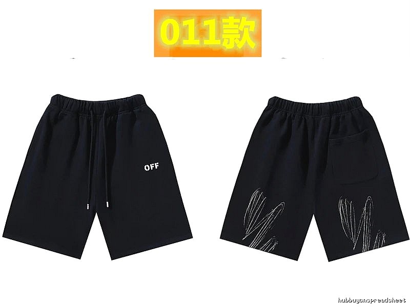 Off-White Style 011 Trendy Black Shorts