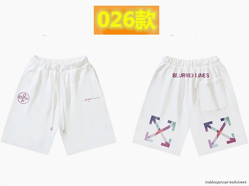 Off-White Style 026 Trendy Brand White Shorts