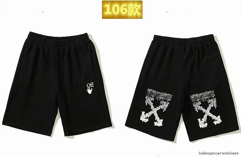 Off-White trendy and cool style black shorts