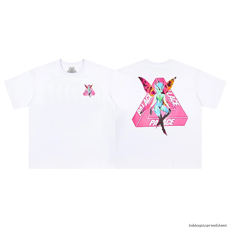 Palace Elf Print Street Style White Short-sleeve T-shirt