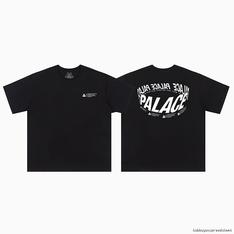 Palace Letter Print Street Style Black T-Shirt