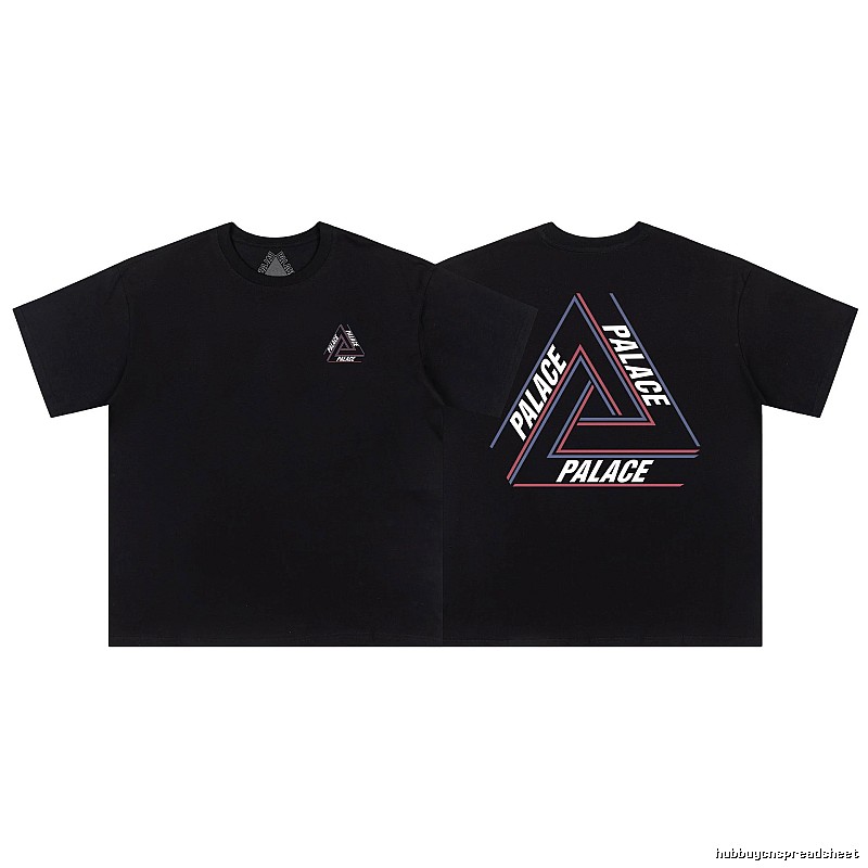 Palace Triangle Print Street Style Black T-shirt