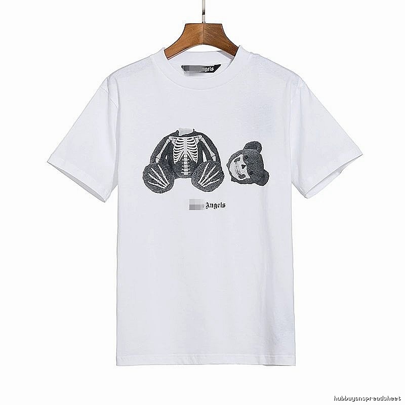 Palm Angels Classic Bear graphic T-shirt White Colorful Bear with Travel-Friendly Style
