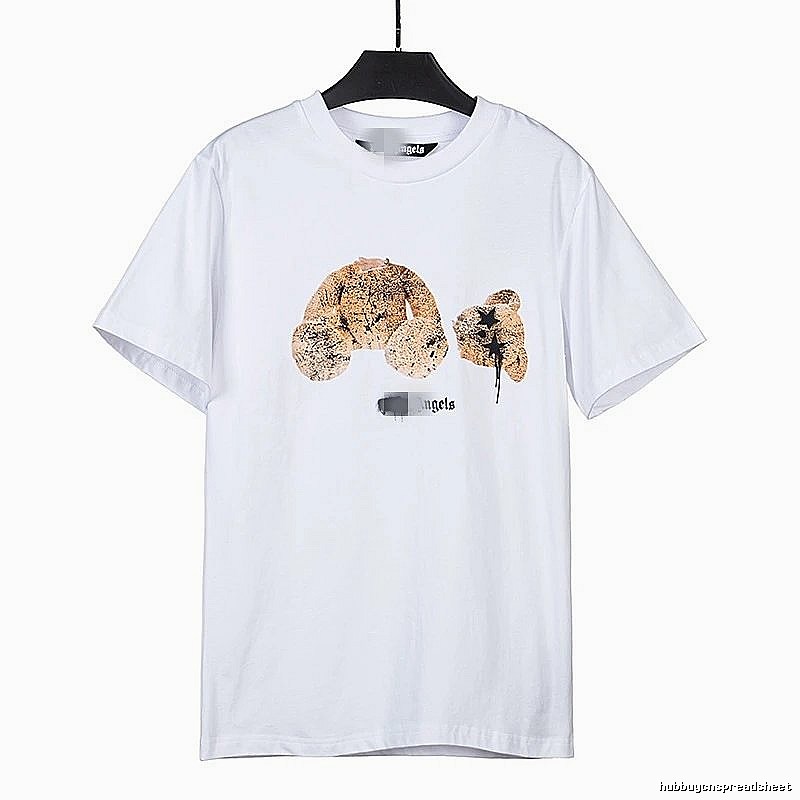 Palm Angels Gift Ready Bear graphic T-shirt White Colorful Bear with Standout Detail