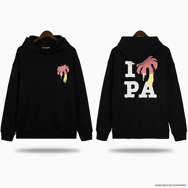 Palm Angels Palm Tree Trendy Brand Black Sweatshirt