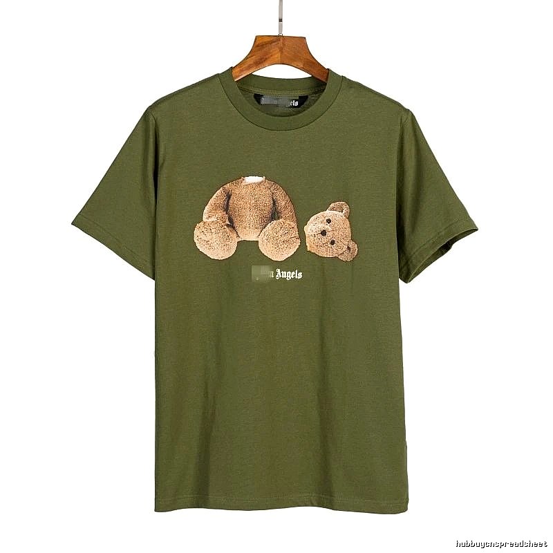 Palm Angels Relaxed Bear graphic T-shirt White Colorful Bear with Versatile Design
