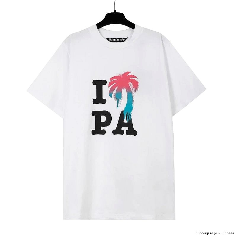 Palm Angels Weekend Logo T-shirt White Palm Tree for Weekend Wear