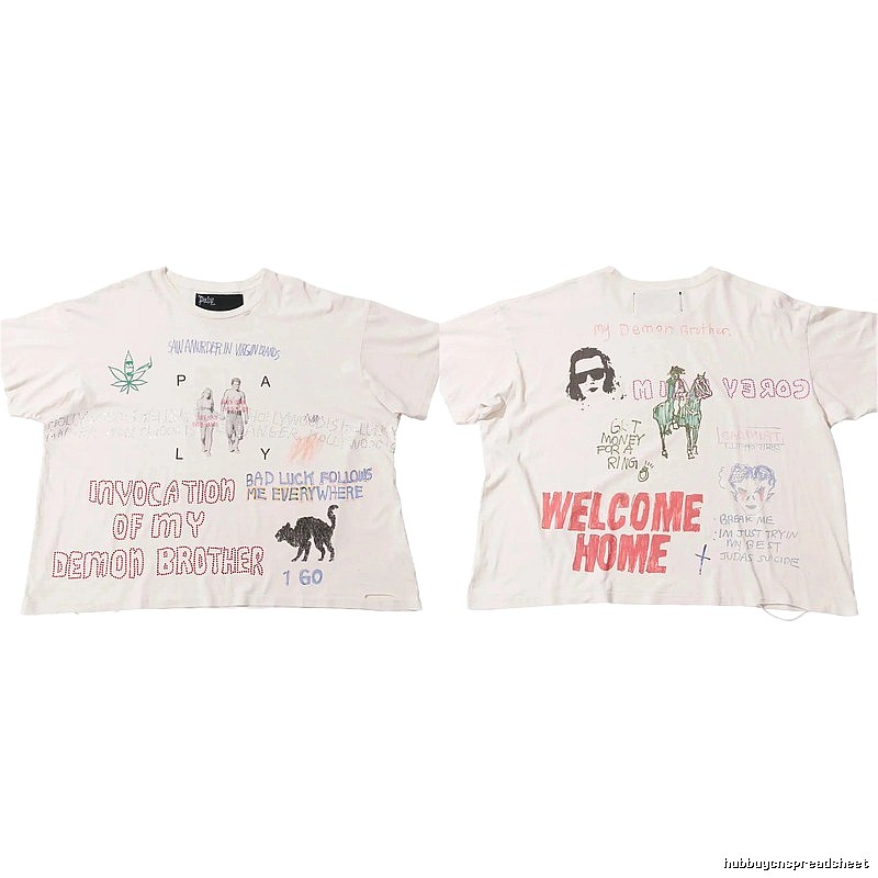 Paly Hollywood Devil Graffiti Street Style Off-white T-shirt