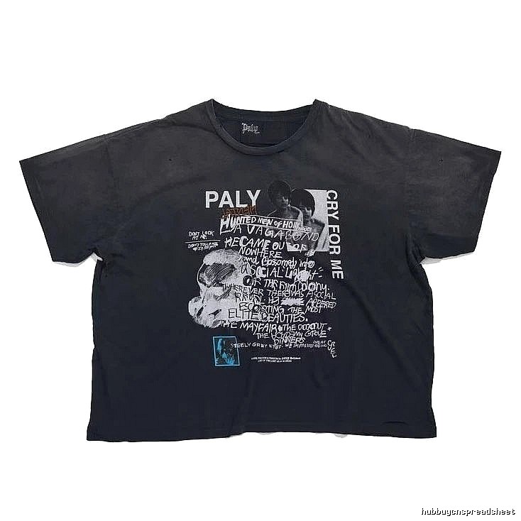 Paly Hollywood Graffiti Vintage Black T-Shirt