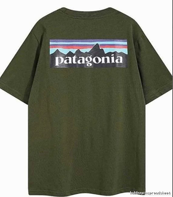 Patagonia Army Green Logo T-Shirt Gift Ready Graphic