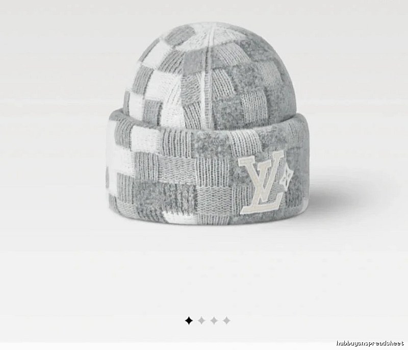 Patchwork Knit Beanie in Gray by Louis Vuitton