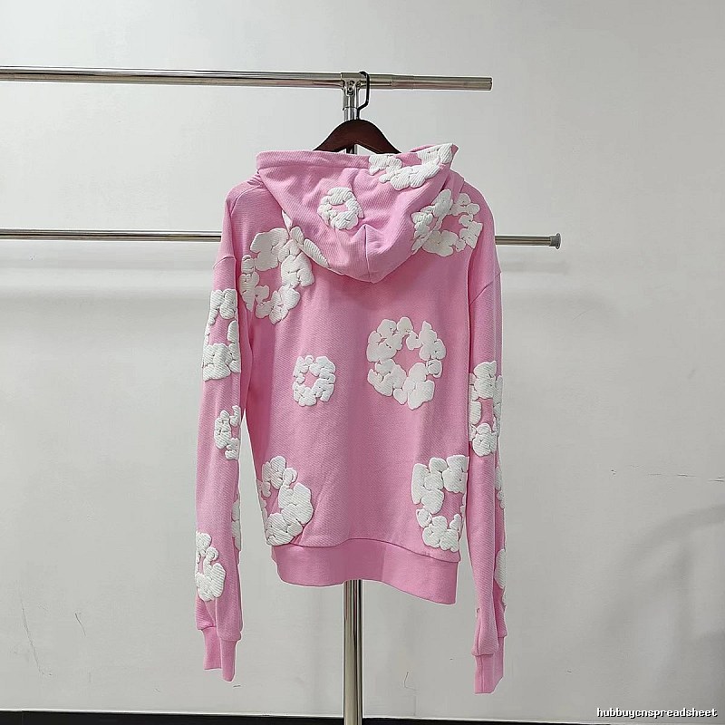 Pink Pastel Floral Hoodie Soft Color