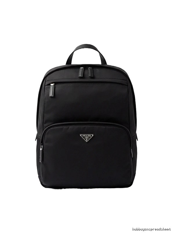 Prada classic simple style black backpack