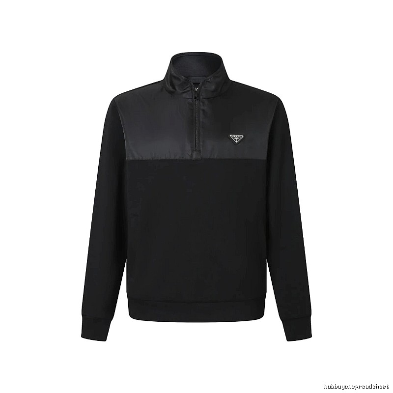 Prada Quarter Zip Sweatshirt with Black Quarter Zip Sweatshirt with