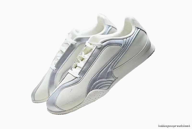PUMA retro-style grey and white sports shoes