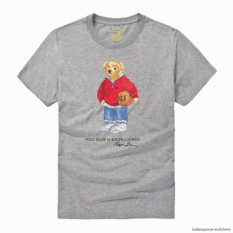 Ralph Lauren Bear Print Heather Grey T-shirt