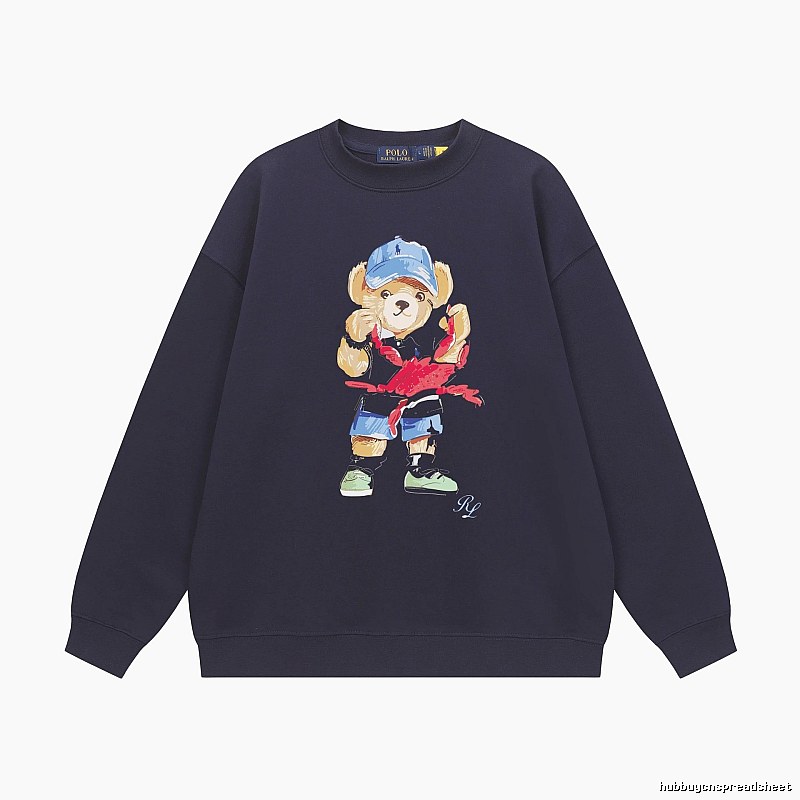 Ralph Lauren bear print navy blue sweatshirt