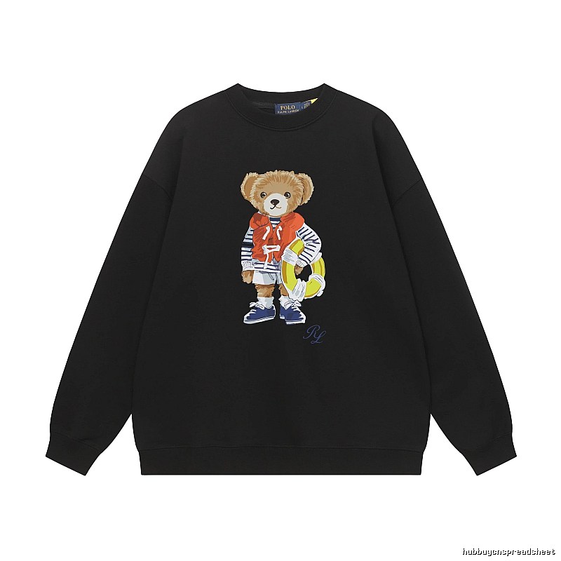 Ralph Lauren Bear Trendy Brand Black Sweatshirt