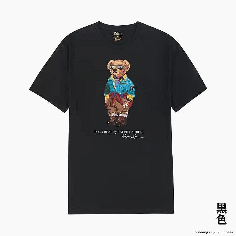 Ralph Lauren bear trendy brand black T-shirt