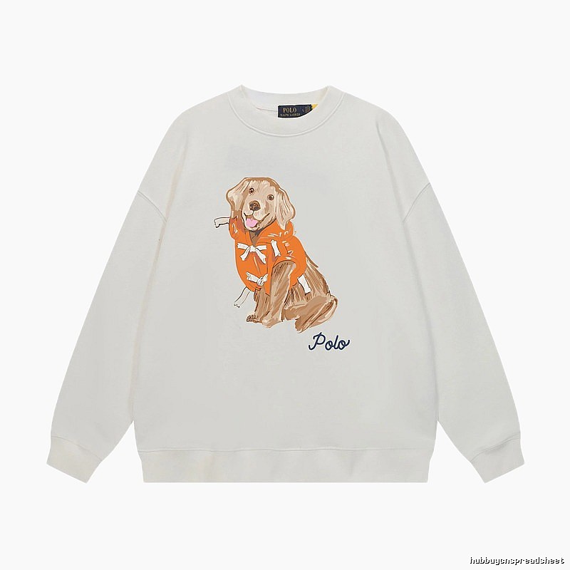 Ralph Lauren Polo Cute Pet Style White Sweatshirt