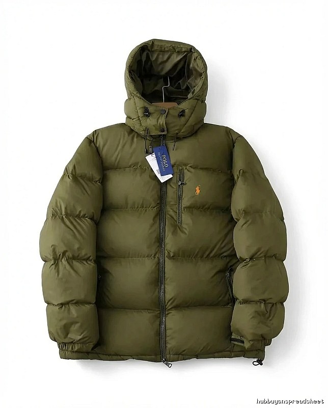 Ralph Lauren Polo Military Green Trendy Down Jacket